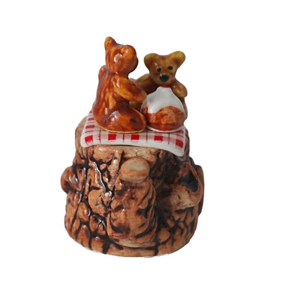 Vintage Mini Miniature Paul Cardew Teddy Bear Picnic Tea Pot Teapot - Picture 3 of 7